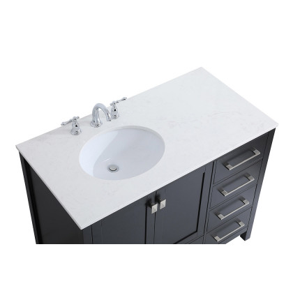 Elegant Bathroom Vanity - Black (VF18842BK)