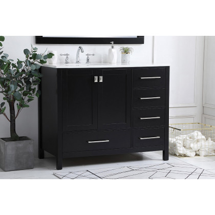 Elegant Bathroom Vanity - Black (VF18842BK)