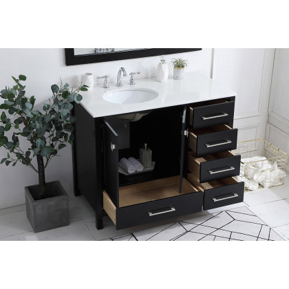 Elegant Bathroom Vanity - Black (VF18842BK)