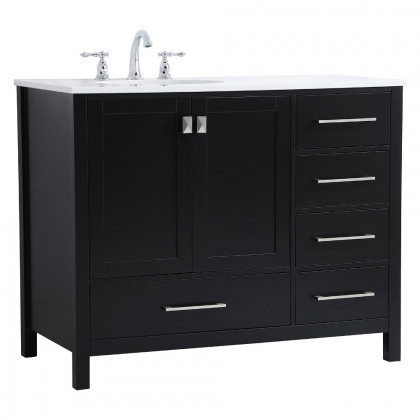 Elegant Bathroom Vanity - Black (VF18842BK)