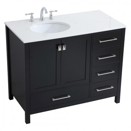 Elegant Bathroom Vanity - Black (VF18842BK)