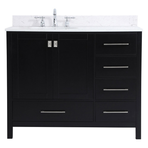 Elegant Bathroom Vanity - Black (VF18842BK-BS)