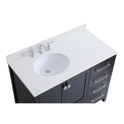 Elegant Bathroom Vanity - Black (VF18842BK-BS)