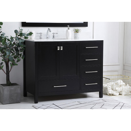 Elegant Bathroom Vanity - Black (VF18842BK-BS)