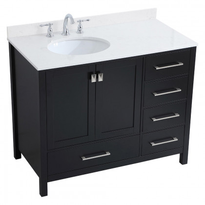 Elegant Bathroom Vanity - Black (VF18842BK-BS)