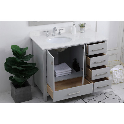 Elegant Bathroom Vanity - Gray (VF18842GR-BS)
