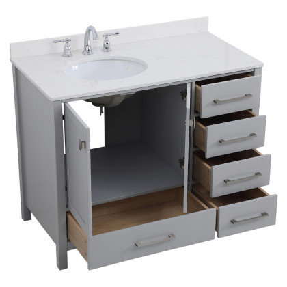 Elegant Bathroom Vanity - Gray (VF18842GR-BS)