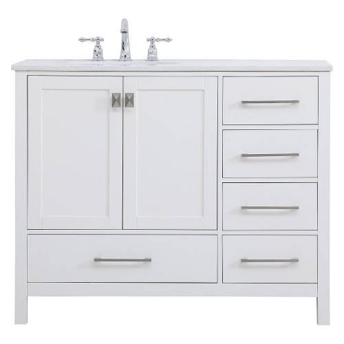 Elegant Bathroom Vanity - White (VF18842WH)