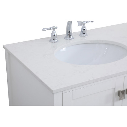 Elegant Bathroom Vanity - White (VF18842WH)