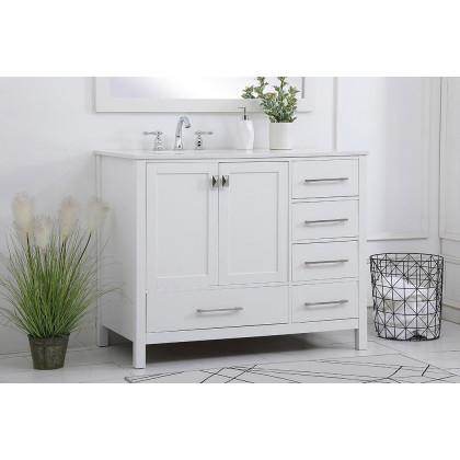 Elegant Bathroom Vanity - White (VF18842WH)