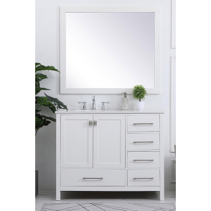 Elegant Bathroom Vanity - White (VF18842WH)