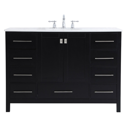 Elegant Bathroom Vanity - Black (VF18848BK)