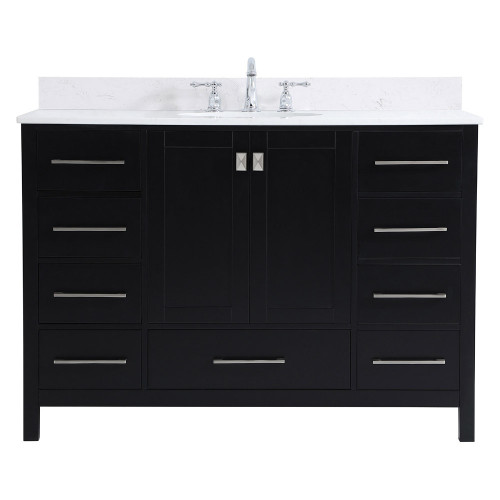 Elegant Bathroom Vanity - Black (VF18848BK-BS)