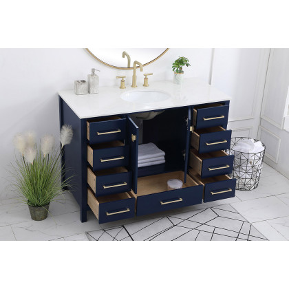 Elegant Bathroom Vanity - Blue (VF18848BL)