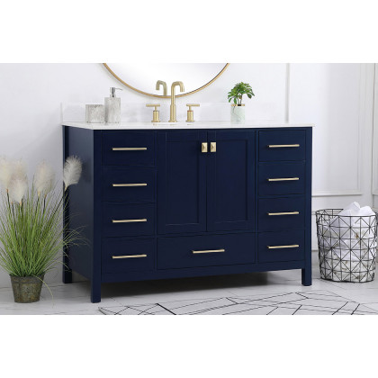 Elegant Bathroom Vanity - Blue (VF18848BL-BS)