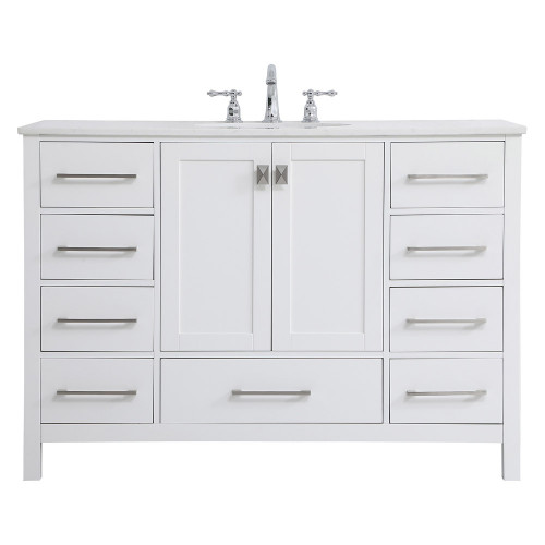 Elegant Bathroom Vanity - White (VF18848WH)