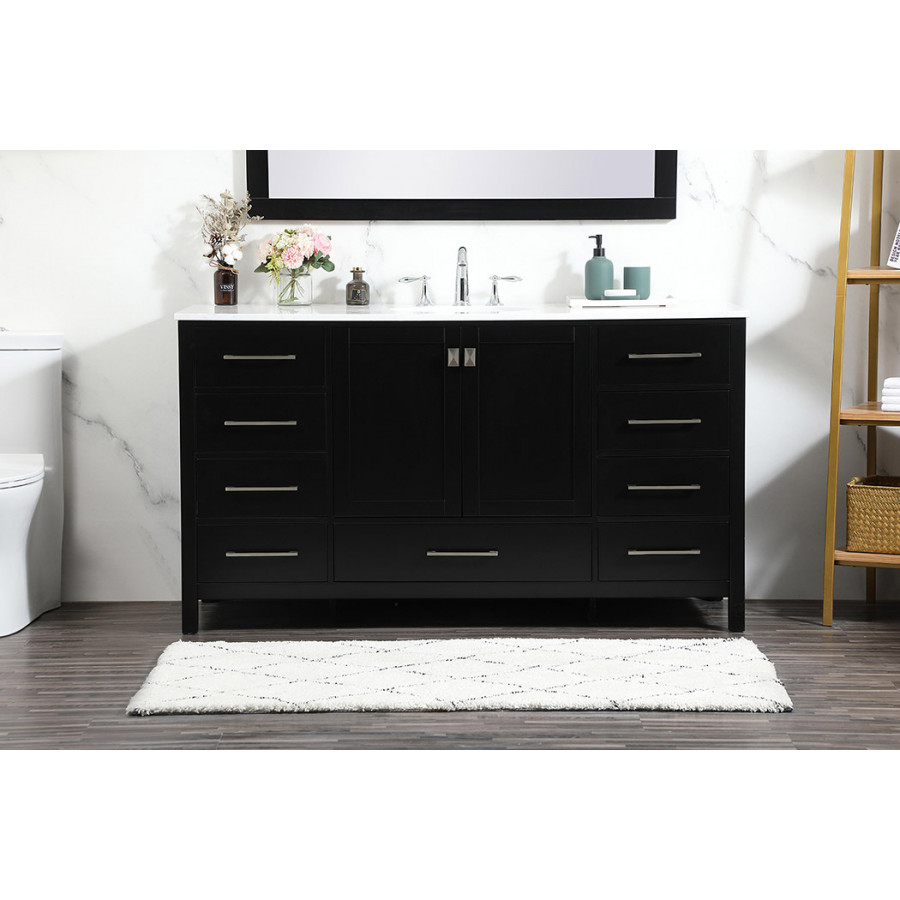 Elegant Bathroom Vanity - Black (VF18860BK)