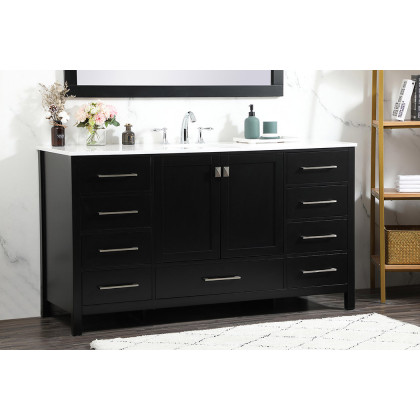 Elegant Bathroom Vanity - Black (VF18860BK)