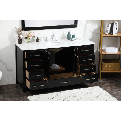 Elegant Bathroom Vanity - Black (VF18860BK)