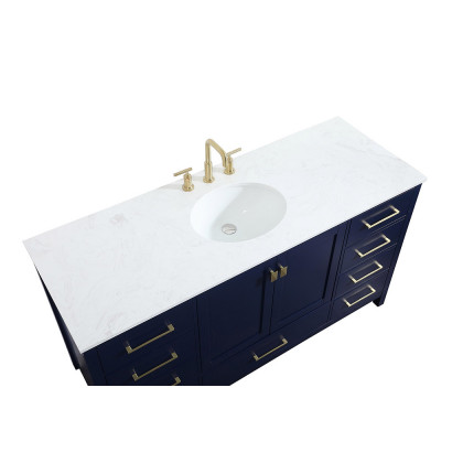 Elegant Bathroom Vanity - Blue (VF18860BL)