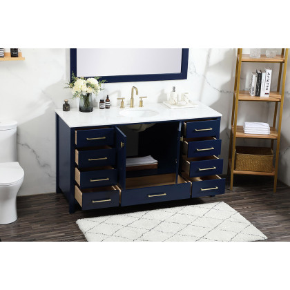 Elegant Bathroom Vanity - Blue (VF18860BL)
