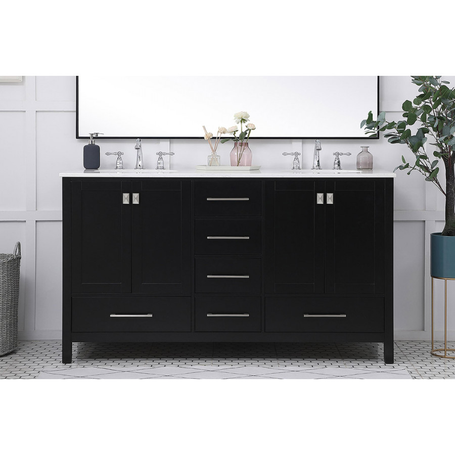 Elegant Bathroom Vanity - Black (VF18860DBK)