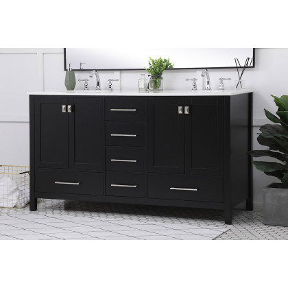 Elegant Bathroom Vanity - Black (VF18860DBK)