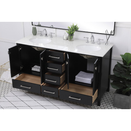 Elegant Bathroom Vanity - Black (VF18860DBK)