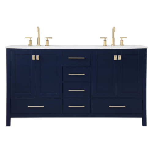 Elegant Bathroom Vanity - Blue (VF18860DBL)
