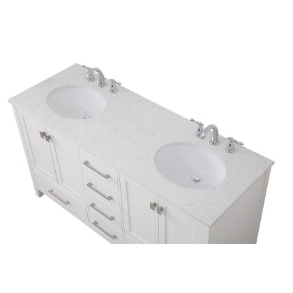 Elegant Bathroom Vanity - White (VF18860DWH)