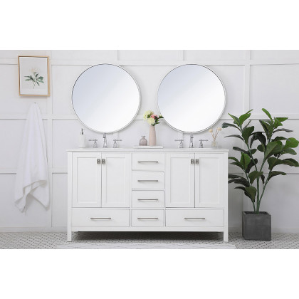 Elegant Bathroom Vanity - White (VF18860DWH)
