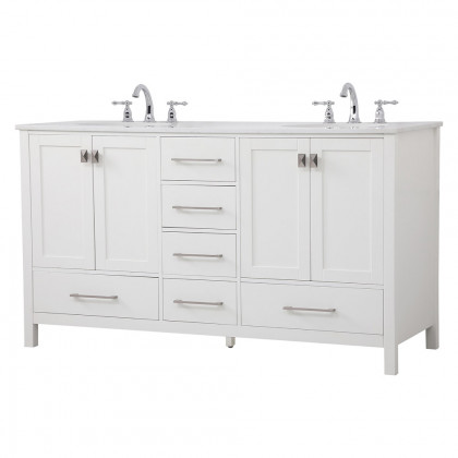 Elegant Bathroom Vanity - White (VF18860DWH)