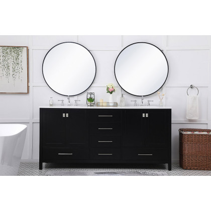 Elegant Bathroom Vanity - Black (VF18872DBK)