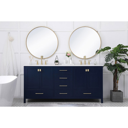 Elegant Bathroom Vanity - Blue (VF18872DBL)