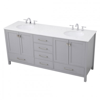Elegant Bathroom Vanity - Gray (VF18872DGR)