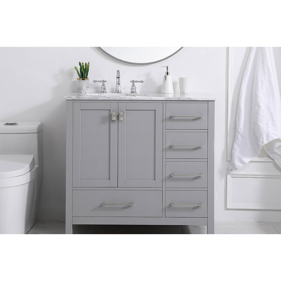 Elegant Bathroom Vanity - Gray, L 36" (VF18936GR)