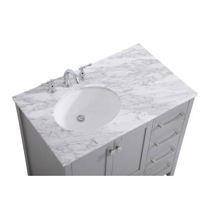Elegant Bathroom Vanity - Gray, L 36" (VF18936GR)