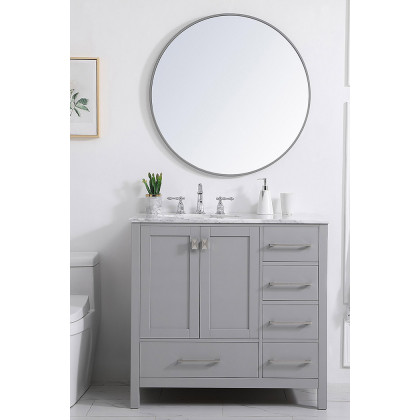 Elegant Bathroom Vanity - Gray, L 36" (VF18936GR)