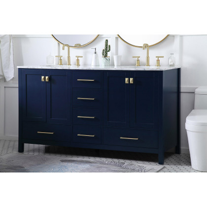 Elegant Bathroom Vanity - Blue, L 60" (VF18960DBL)