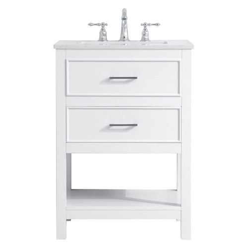 Elegant Bathroom Vanity - White, L 24" (VF19024WH)