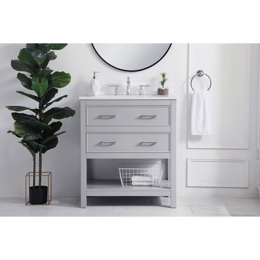 Elegant Bathroom Vanity - Gray (VF19030GR-BS)