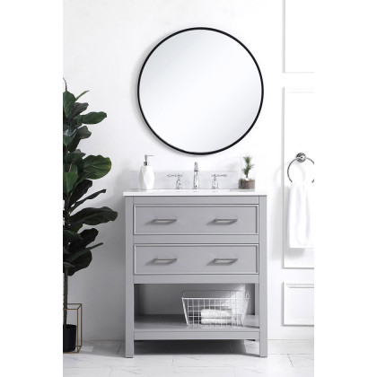 Elegant Bathroom Vanity - Gray (VF19030GR-BS)