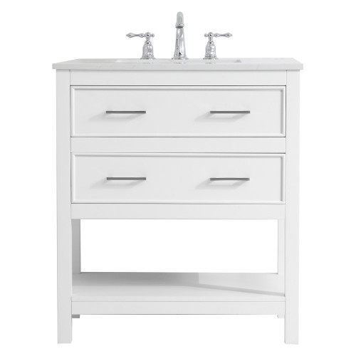 Elegant Bathroom Vanity - White (VF19030WH)