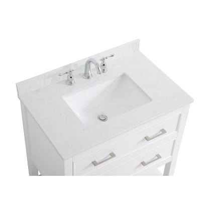 Elegant Bathroom Vanity - White (VF19030WH-BS)