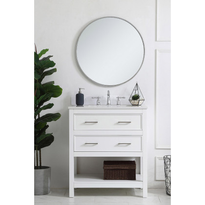 Elegant Bathroom Vanity - White (VF19030WH-BS)