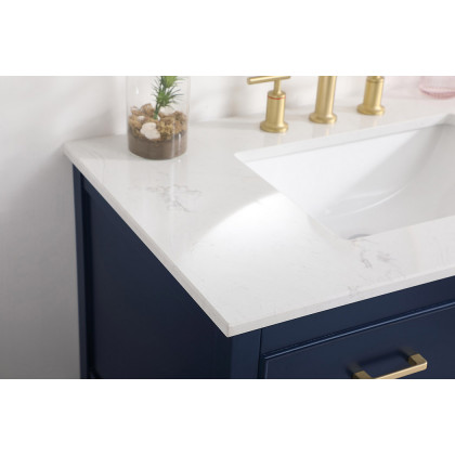 Elegant Bathroom Vanity - Blue (VF19036BL)