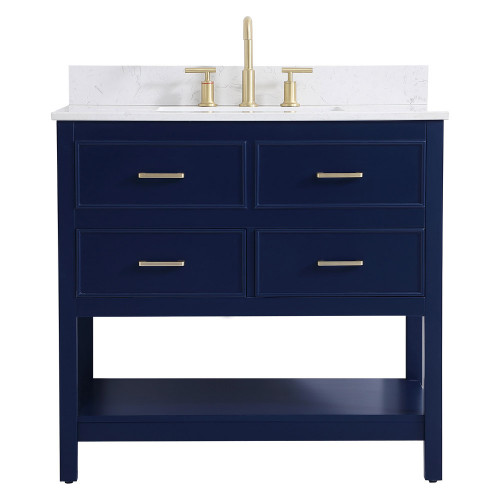 Elegant Bathroom Vanity - Blue (VF19036BL-BS)