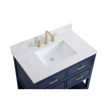 Elegant Bathroom Vanity - Blue (VF19036BL-BS)