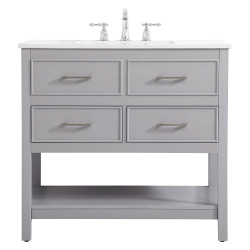 Elegant Bathroom Vanity - Gray (VF19036GR)