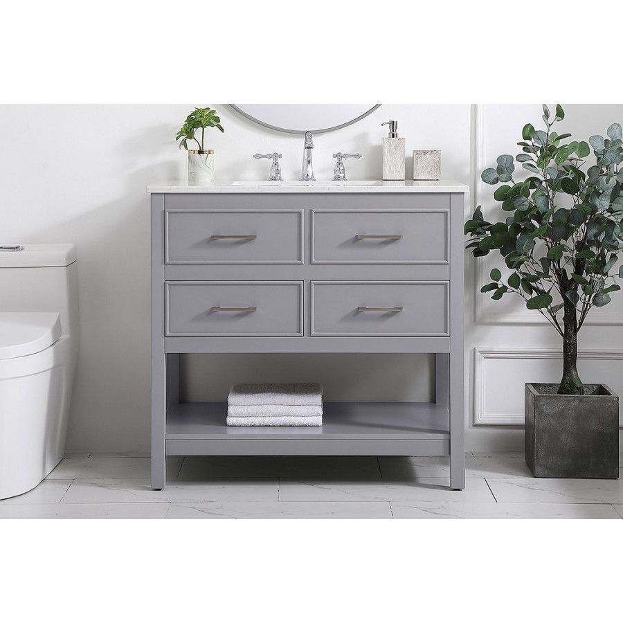 Elegant Bathroom Vanity - Gray (VF19036GR)